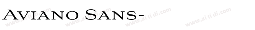 Aviano Sans字体转换